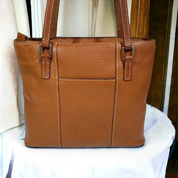 Dooney & Bourke Small Lexington Leather Tote In Caramel Pebble Leather M0386547 - Picture 3 of 13